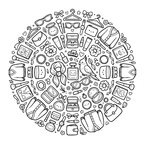 Otra página interior de ejemplo de Cute Mandalas