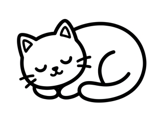 Icono de gato dormido